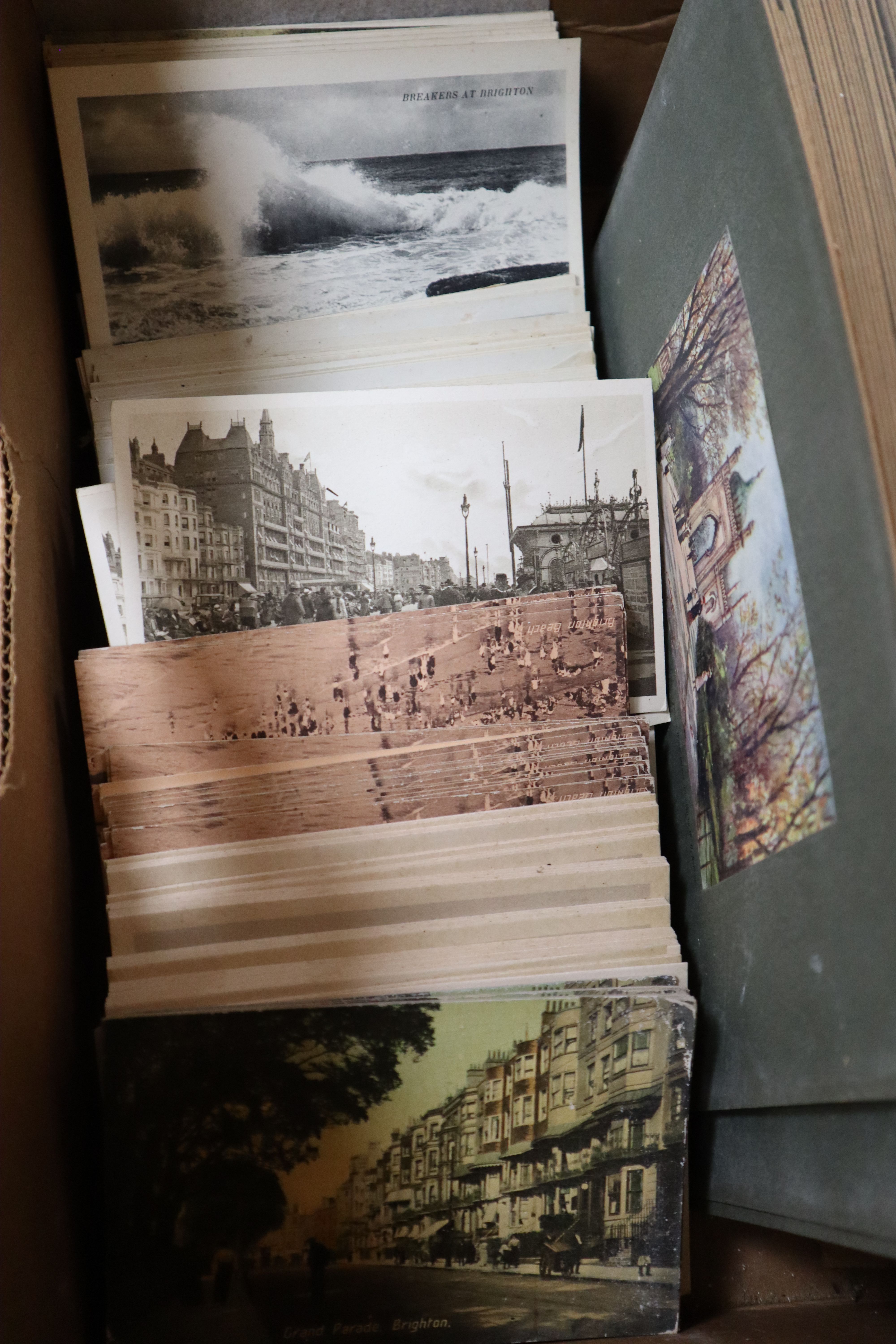 A retailers stock of Brighton postcards